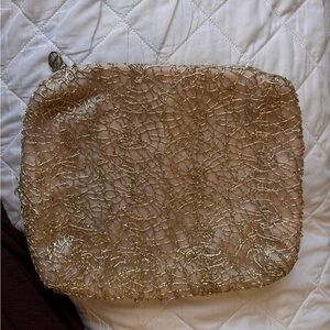 Gold Mesh makeup bag